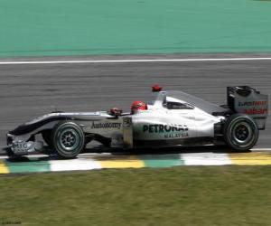 yapboz Michael Schumacher - Mercedes - Interlagos 2010
